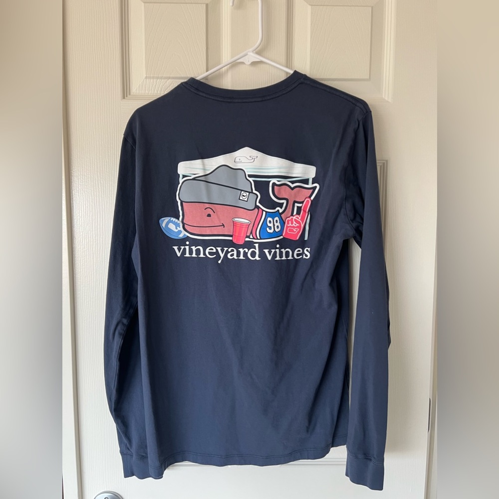 vineyard vines tailgater long sleeve shirt - small